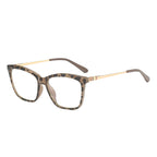 Striped Hinge Cat Eye Blue Light Blocking Glasses in Matte Taupe Tortoiseshell & Gold