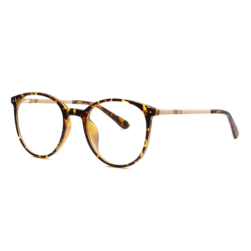 Vintage Keyhole Round Blue Light Blocking Glasses in Tortoiseshell & Gold