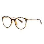 Vintage Keyhole Round Blue Light Blocking Glasses in Tortoiseshell & Gold