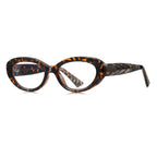 Ripple Temple Oval Blue Light Blocking Glasses in Amber Leopard Tortoiseshell