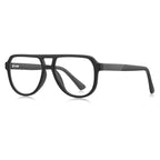 LENSVA Diamond Knurl Aviator Blue Light Glasses in Matte Black