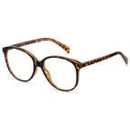 Dual Dot Rivet Round Blue Light Blocking Glasses in Amber Tortoiseshell