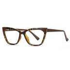 Two-Tone Wide Cat-Eye Acetate Spring Hinge Blue Light Blocking Glasses in Tortoise Shell