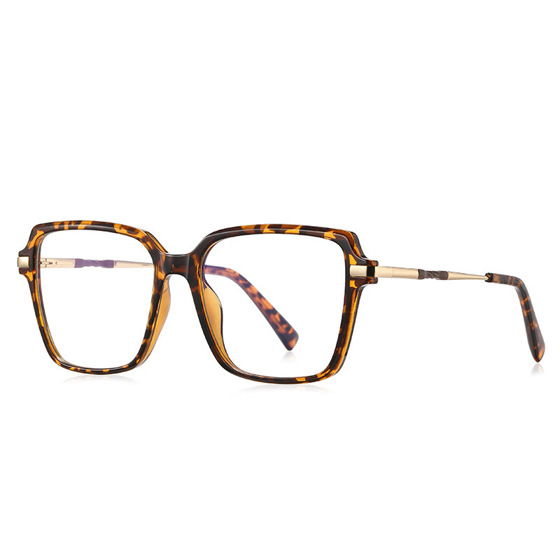 Oversized Square Blue Light Blocking Glasses in Classic Tortoiseshell