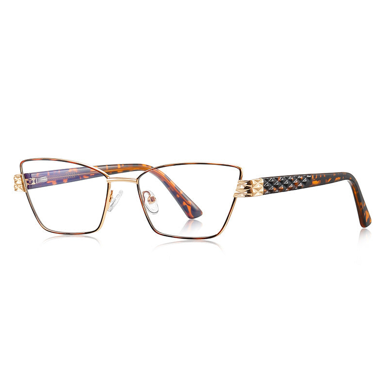 Vintage Metal Cat Eye Blue Light Blocking Glasses in Tortoiseshell &amp; Gold