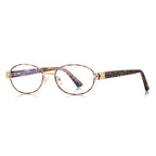 Filigree Metal Oval Blue Light Blocking Glasses in Tortoiseshell &amp; Gold