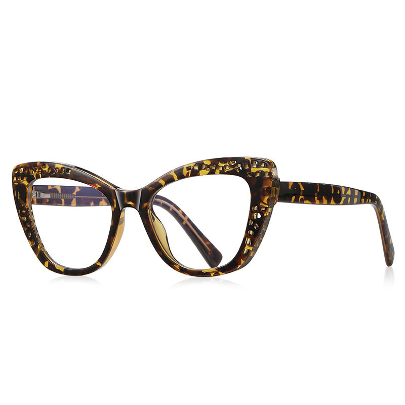 Lattice Butterfly Cat Eye Blue Light Blocking Glasses in Leopard Tortoiseshell