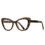 Lattice Butterfly Cat Eye Blue Light Blocking Glasses in Leopard Tortoiseshell