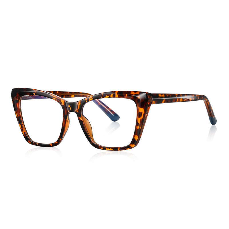 Dipped Tip Butterfly Blue Light Blocking Glasses in Amber Tortoiseshell & Teal