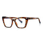 Dipped Tip Butterfly Blue Light Blocking Glasses in Amber Tortoiseshell & Teal
