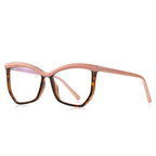 Arched Brow Butterfly Blue Light Blocking Glasses in Caramel Nude & Tortoiseshell