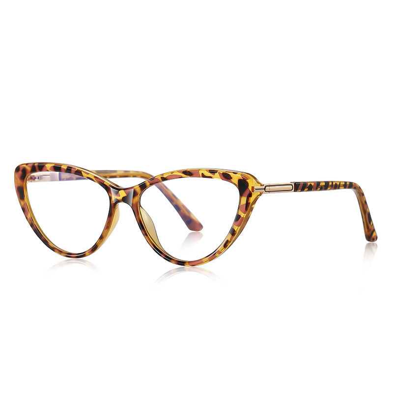 Gold Bar Temple Cat Eye Blue Light Blocking Glasses in Tortoiseshell & Gold