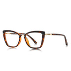 Gold Arch Bridge Cat Eye Blue Light Blocking Glasses in Amber Tortoiseshell