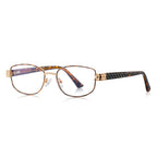 Vintage Metal Rectangle Blue Light Blocking Glasses in Tortoiseshell &amp; Gold