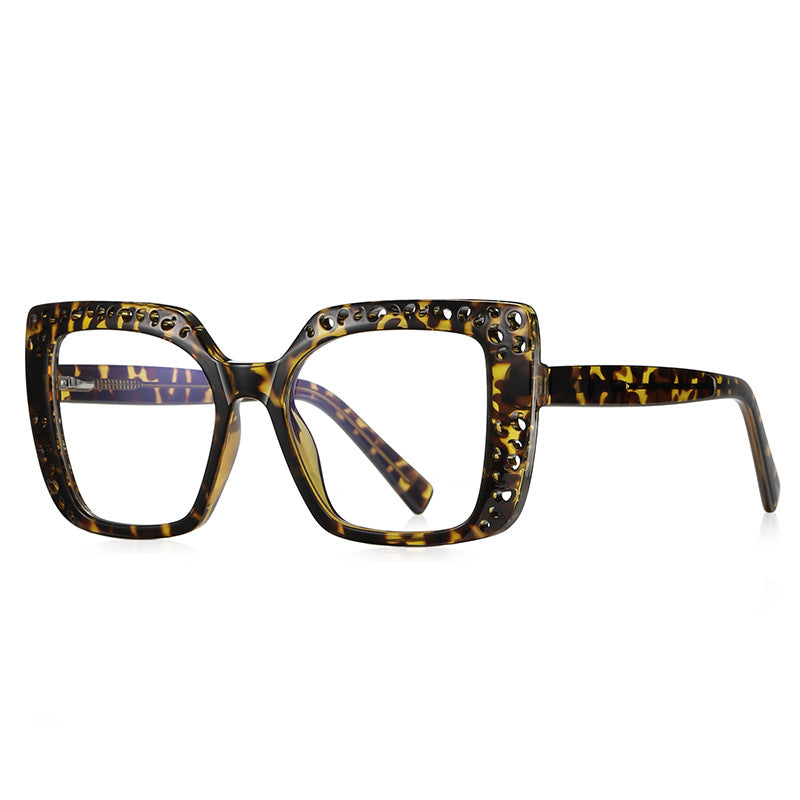 Perforated Square Blue Light Blocking Glasses in Classic Tortoiseshell