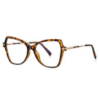 Double Bridge Butterfly Blue Light Blocking Glasses in Amber Leopard Tortoiseshell