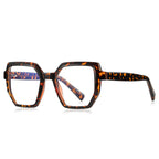 Faceted Geometric Blue Light Blocking Glasses in Tortoiseshell