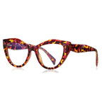 Red Sculpted Cat Eye Blue Light Blocking Glasses