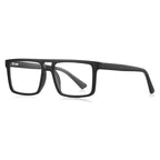 Quilted Temple Navigator Blue Light Blocking Glasses in Solid Matte Black