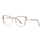 Triangle Accent Butterfly Blue Light Blocking Glasses in Smoke Grey & Navy