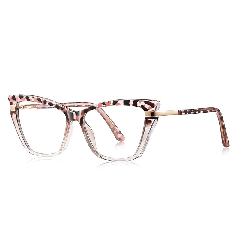 Tiered Hinge Cat Eye Blue Light Blocking Glasses in Pink Tortoiseshell