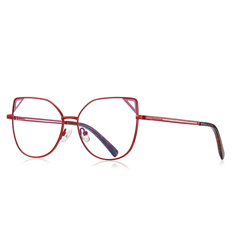 Cutout Triangle Wing Butterfly Blue Light Glasses in Gold with Black Accents