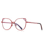 Cutout Triangle Wing Butterfly Blue Light Glasses in Gold with Black Accents