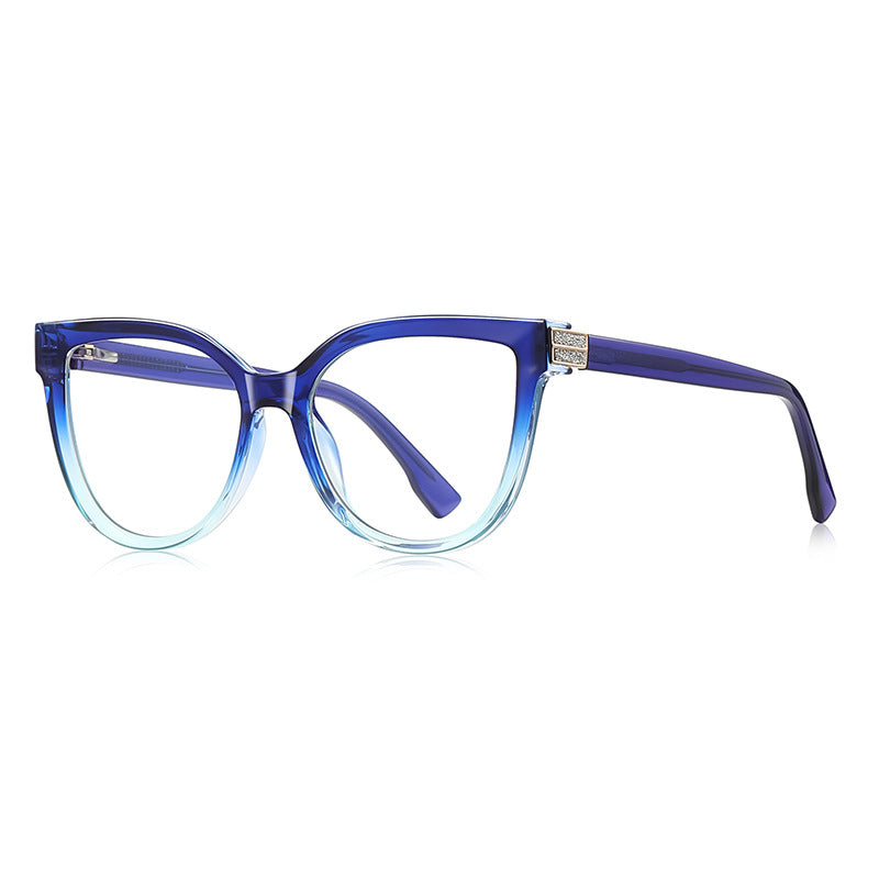 Glam Cat Eye Blue Light Blocking Glasses in Gradient Blue
