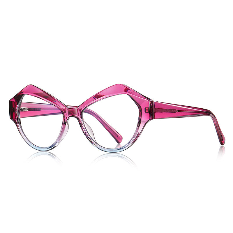 Diamond Cat Eye Blue Light Blocking Glasses in Amber Leopard Tortoiseshell