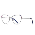 Wingtip Brow Butterfly Blue Light Blocking Glasses in Royal Indigo & Blue