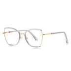 Acetate Liner Butterfly Blue Light Blocking Glasses in Gold with Smoke Grey Liner