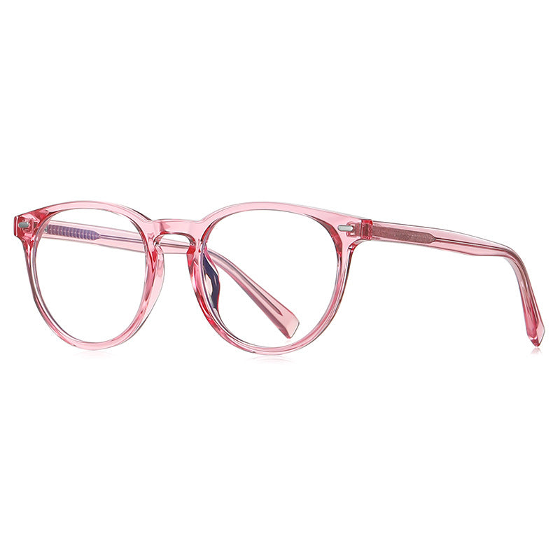 Classic Round Blue Light Blocking Glasses in Soft Pink
