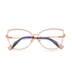 Bicolor Brow Butterfly Blue Light Blocking Glasses in Purple & Magenta