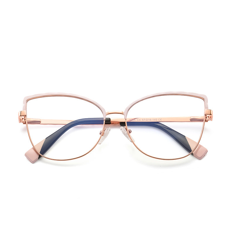 Bicolor Brow Butterfly Blue Light Blocking Glasses in Purple & Magenta