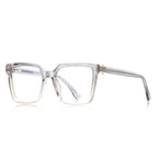 Pavé Hinge Square Blue Light Blocking Glasses in Smoke Grey