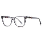 LENSVA Twisted Knot Cat Eye Blue Light Glasses in Smoke Grey