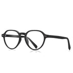 Crown Panto Blue Light Blocking Glasses in Matte Black