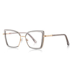 Windsor Rim Square Blue Light Blocking Glasses in Gold & Smoke Grey