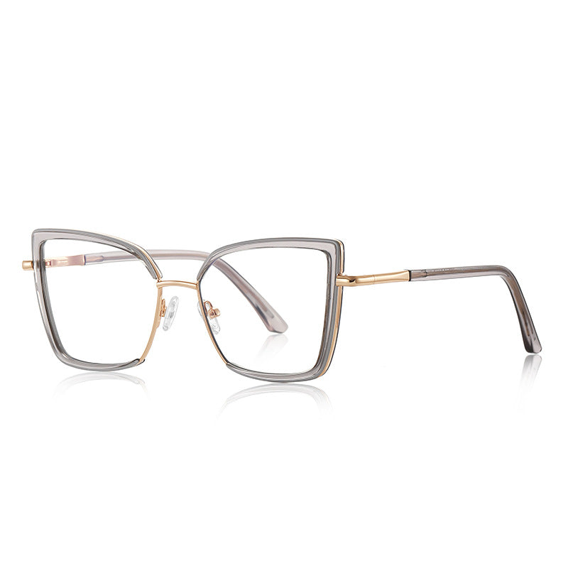 Windsor Rim Square Blue Light Blocking Glasses in Gold & Smoke Grey