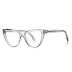 Pavé Bar Cat Eye Blue Light Blocking Glasses in Smoke Grey
