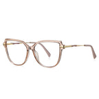 Oversized Butterfly Blue Light Blocking Glasses in Champagne Nude