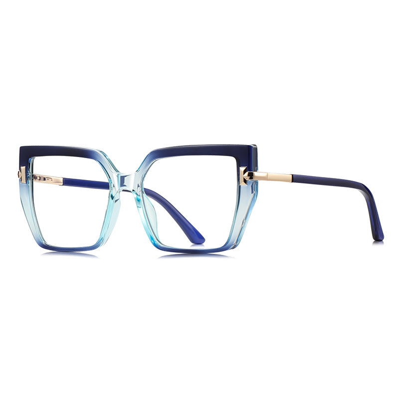Butterfly Square Blue Light Blocking Glasses in Ocean Teal & Navy