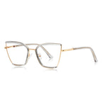 Enamel Trim Butterfly Blue Light Blocking Glasses in Gold & Smoke Grey