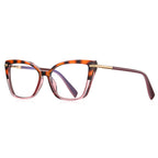Tapered Pin Butterfly Blue Light Blocking Glasses in Tortoiseshell Pink & Burgundy
