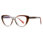 Feline Cat Eye Blue Light Blocking Glasses in Amber Tortoiseshell Gradient Ombré