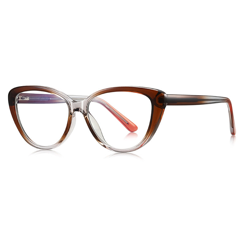 Feline Cat Eye Blue Light Blocking Glasses in Amber Tortoiseshell Gradient Ombré