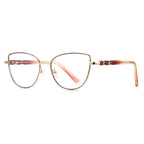 Twisted Temple Butterfly Blue Light Blocking Glasses in Gold with Brown Tortoiseshell Enamel Rim