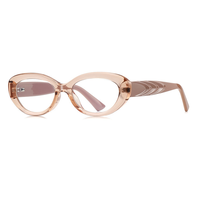 Ripple Temple Oval Blue Light Blocking Glasses in Dusty Rose Pink