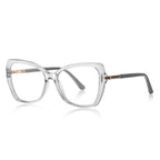 Glitter Bar Butterfly Blue Light Blocking Glasses in Translucent Smoke Grey
