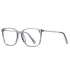 Color Band Square Blue Light Blocking Glasses in Smoke Grey & Blue